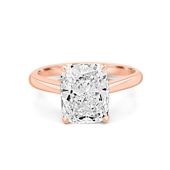 3.51 CT Cushion Cut Under - Halo Solitaire Ring (LG) - ZIZOV DIAMONDS
