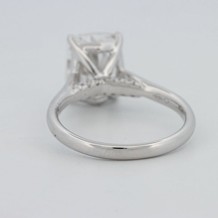 3.51 CT Cushion Cut Under - Halo Solitaire Ring (LG) - ZIZOV DIAMONDS