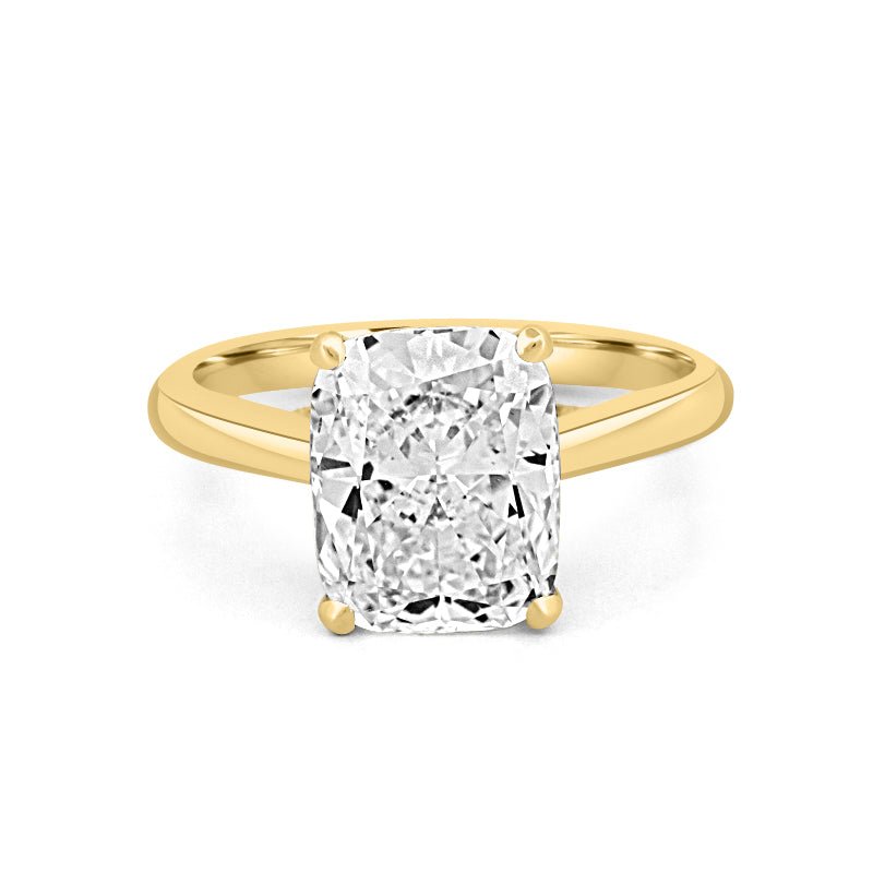 3.51 CT Cushion Cut Under - Halo Solitaire Ring (LG) - ZIZOV DIAMONDS