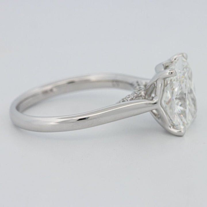 3.51 CT Cushion Cut Under - Halo Solitaire Ring (LG) - ZIZOV DIAMONDS