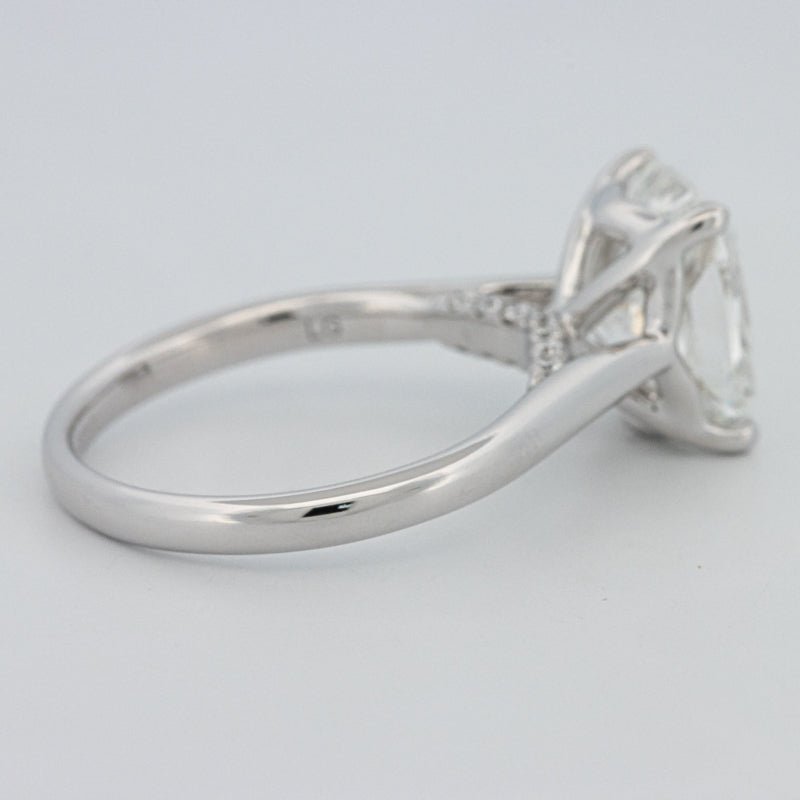 3.51 CT Cushion Cut Under - Halo Solitaire Ring (LG) - ZIZOV DIAMONDS