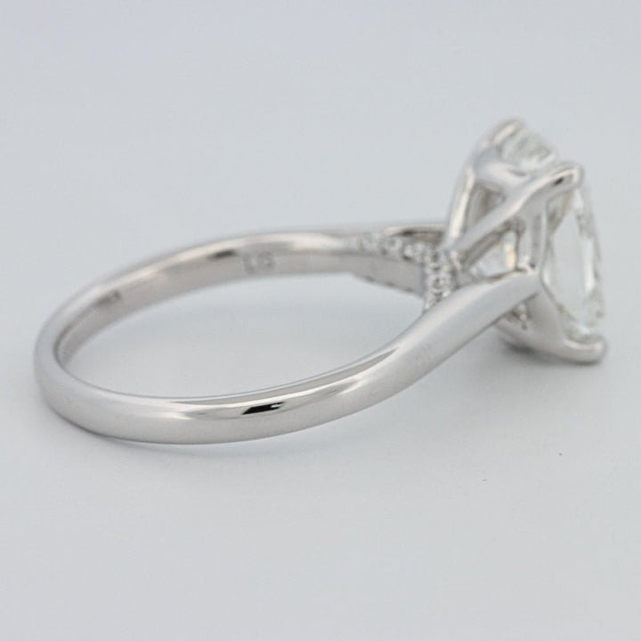 3.51 CT Cushion Cut Under - Halo Solitaire Ring (LG) - ZIZOV DIAMONDS