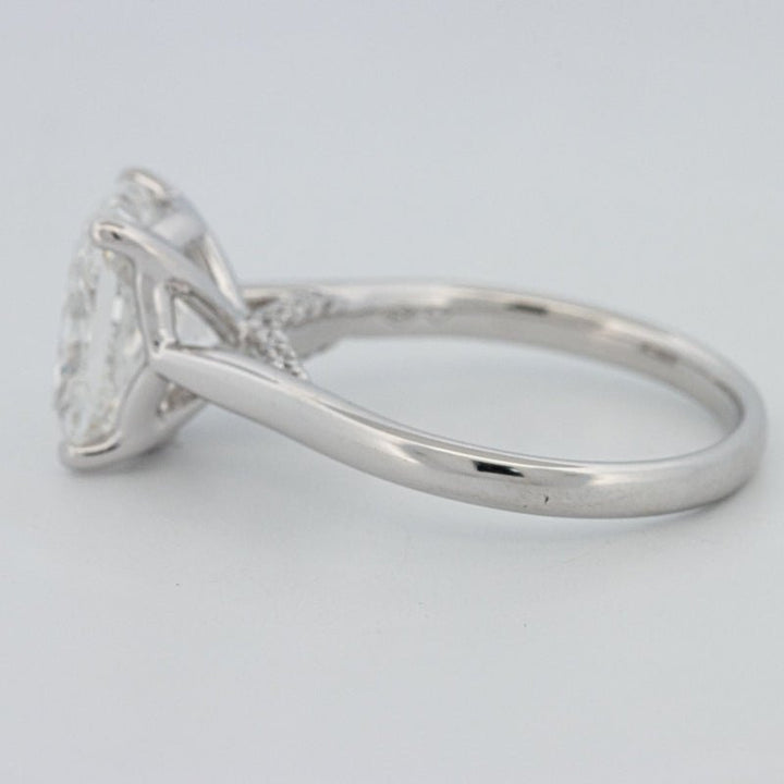 3.51 CT Cushion Cut Under - Halo Solitaire Ring (LG) - ZIZOV DIAMONDS