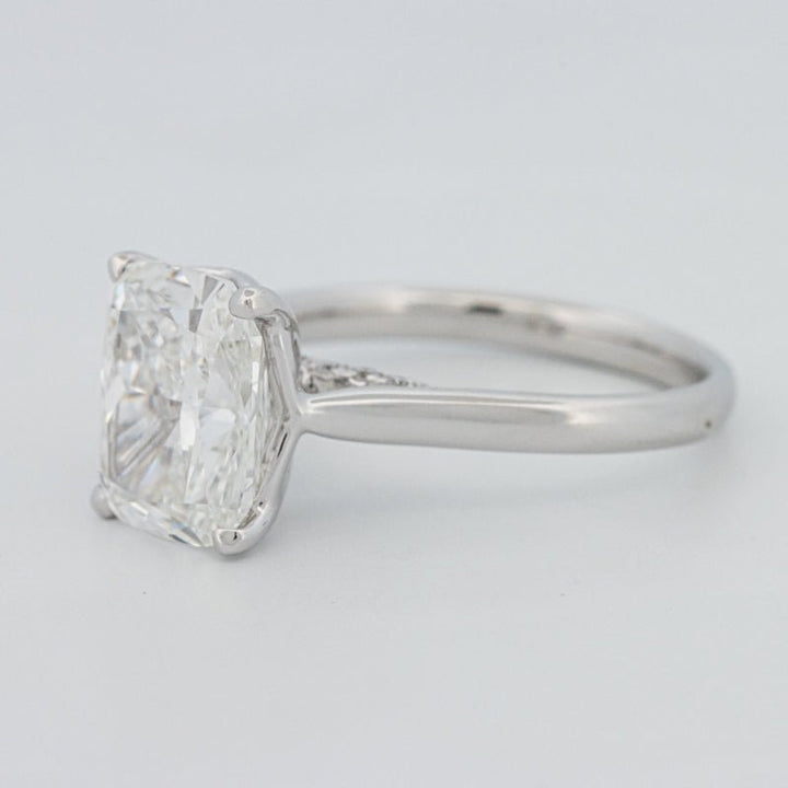 3.51 CT Cushion Cut Under - Halo Solitaire Ring (LG) - ZIZOV DIAMONDS