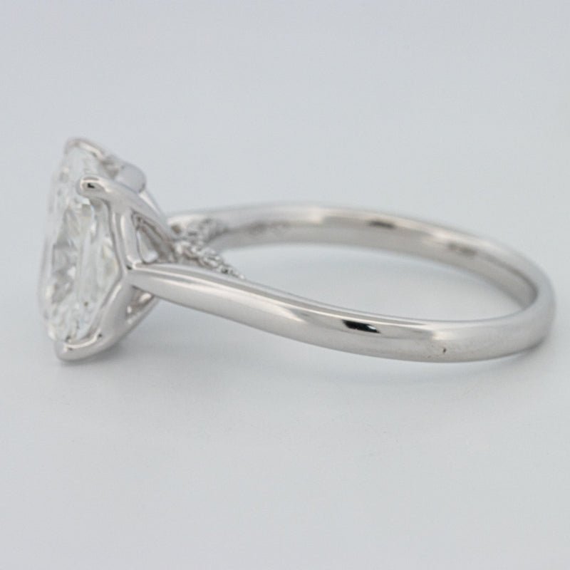 3.51 CT Cushion Cut Under - Halo Solitaire Ring (LG) - ZIZOV DIAMONDS