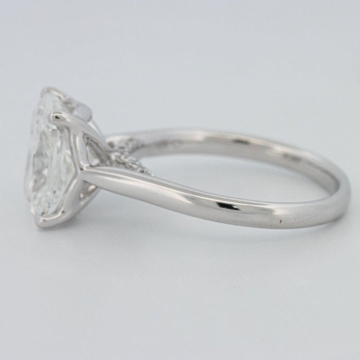 3.51 CT Cushion Cut Under - Halo Solitaire Ring (LG) - ZIZOV DIAMONDS