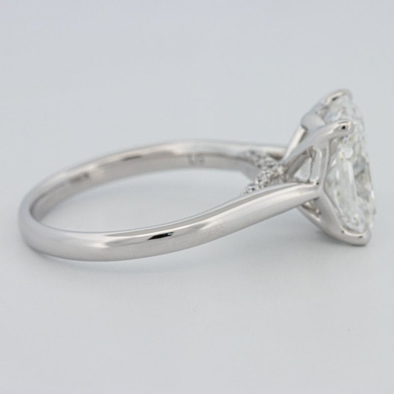 3.51 CT Cushion Cut Under - Halo Solitaire Ring (LG) - ZIZOV DIAMONDS