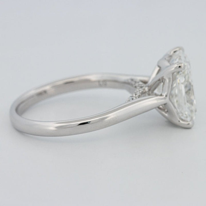 3.51 CT Cushion Cut Under - Halo Solitaire Ring (LG) - ZIZOV DIAMONDS
