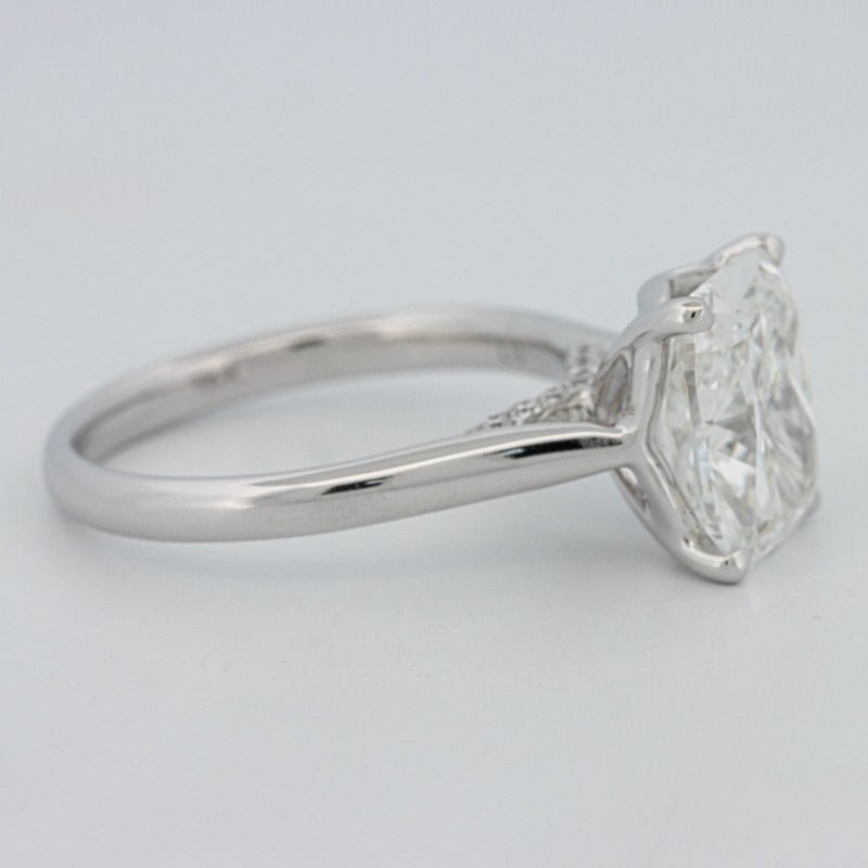 3.51 CT Cushion Cut Under - Halo Solitaire Ring (LG) - ZIZOV DIAMONDS