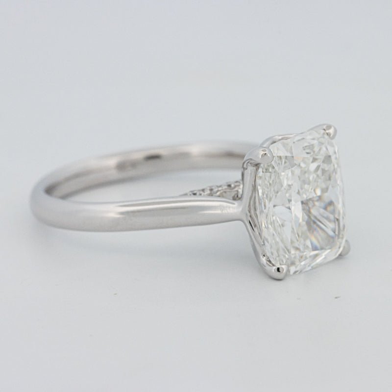 3.51 CT Cushion Cut Under - Halo Solitaire Ring (LG) - ZIZOV DIAMONDS