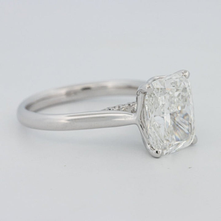 3.51 CT Cushion Cut Under - Halo Solitaire Ring (LG) - ZIZOV DIAMONDS