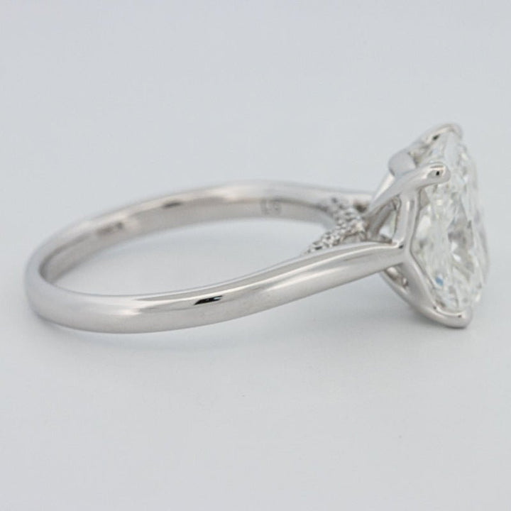 3.51 CT Cushion Cut Under - Halo Solitaire Ring (LG) - ZIZOV DIAMONDS