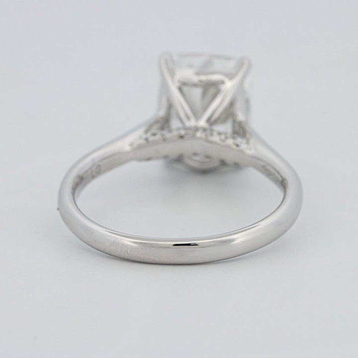 3.51 CT Cushion Cut Under - Halo Solitaire Ring (LG) - ZIZOV DIAMONDS