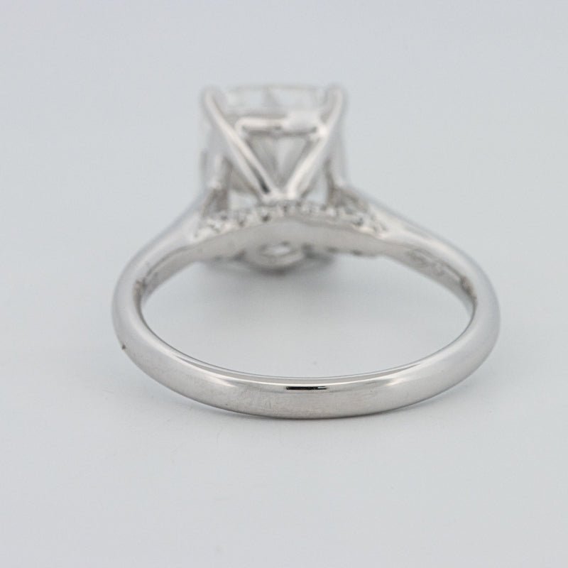 3.51 CT Cushion Cut Under - Halo Solitaire Ring (LG) - ZIZOV DIAMONDS