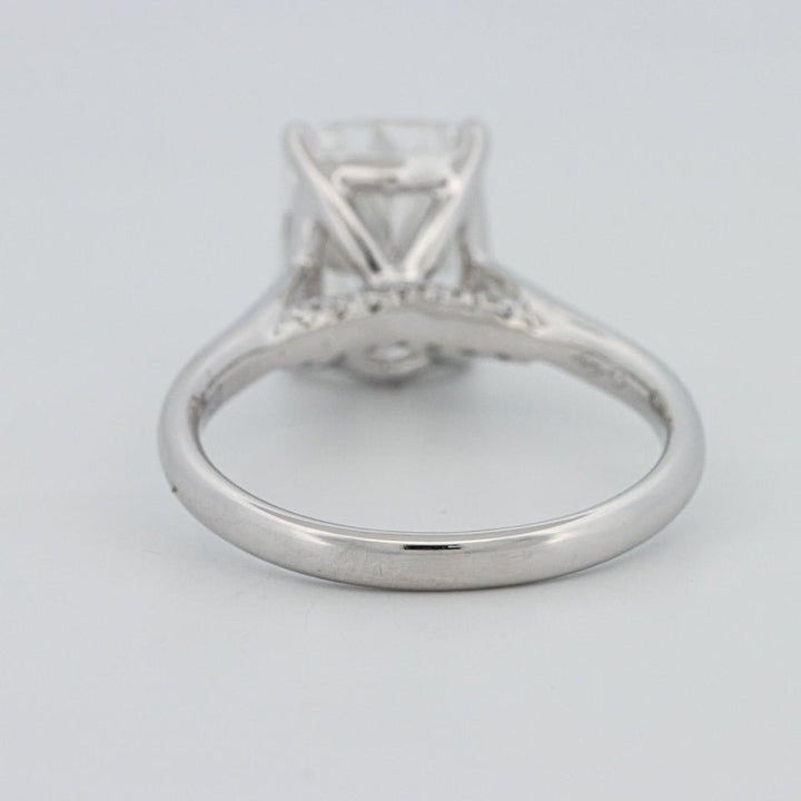 3.51 CT Cushion Cut Under - Halo Solitaire Ring (LG) - ZIZOV DIAMONDS