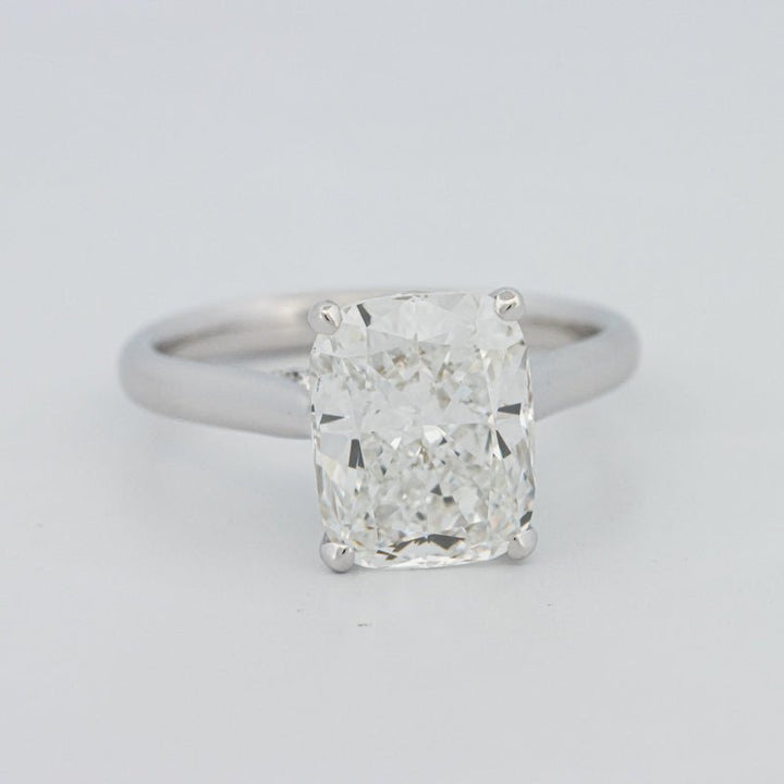 3.51 CT Cushion Cut Under - Halo Solitaire Ring (LG) - ZIZOV DIAMONDS