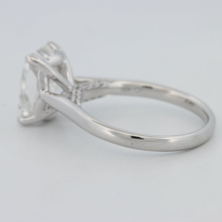 3.51 CT Cushion Cut Under - Halo Solitaire Ring (LG) - ZIZOV DIAMONDS