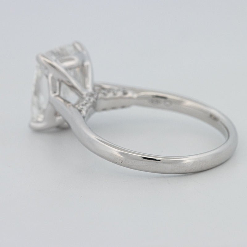 3.51 CT Cushion Cut Under - Halo Solitaire Ring (LG) - ZIZOV DIAMONDS