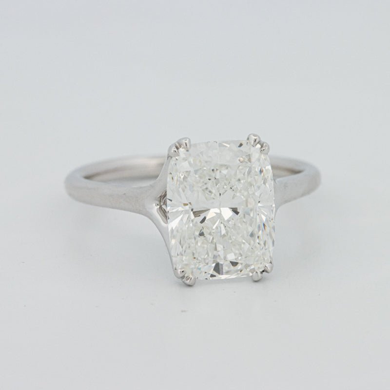 3.53 CT "Doubleclaw" Cushion Cut Solitaire (LG) - ZIZOV DIAMONDS
