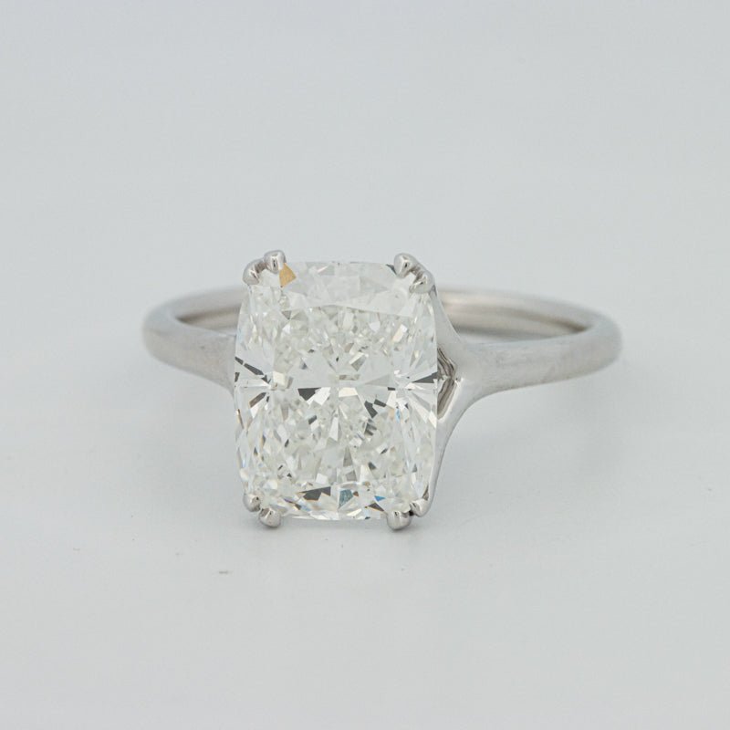 3.53 CT "Doubleclaw" Cushion Cut Solitaire (LG) - ZIZOV DIAMONDS