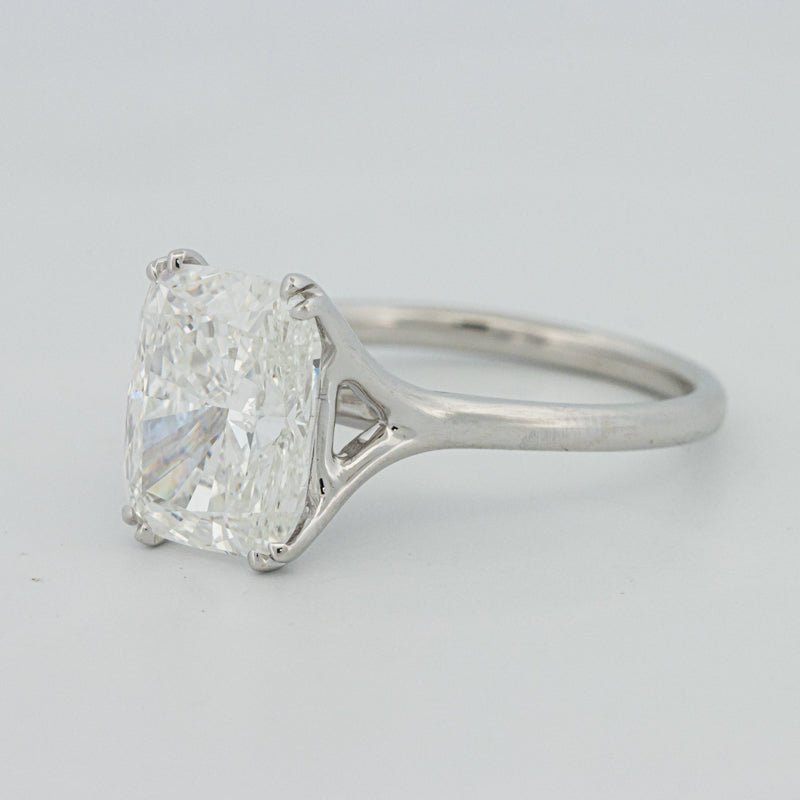 3.53 CT "Doubleclaw" Cushion Cut Solitaire (LG) - ZIZOV DIAMONDS