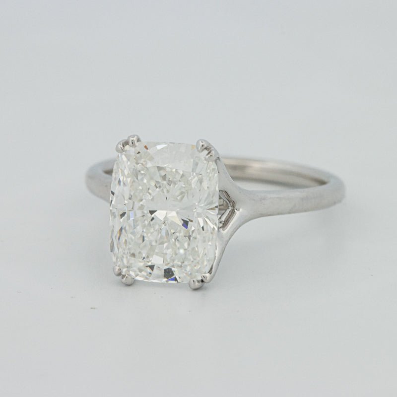 3.53 CT "Doubleclaw" Cushion Cut Solitaire (LG) - ZIZOV DIAMONDS