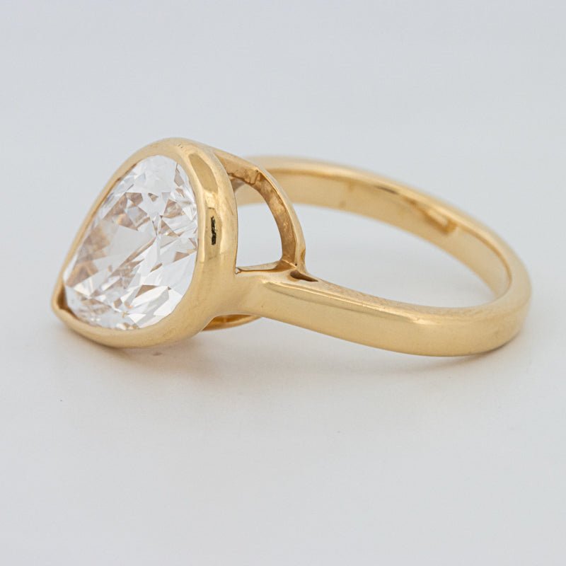 4 CT Bezeled Pear - Shape Ring (LG) - ZIZOV DIAMONDS