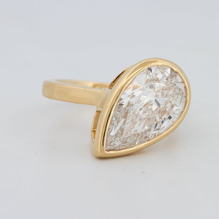 4 CT Bezeled Pear - Shape Ring (LG) - ZIZOV DIAMONDS