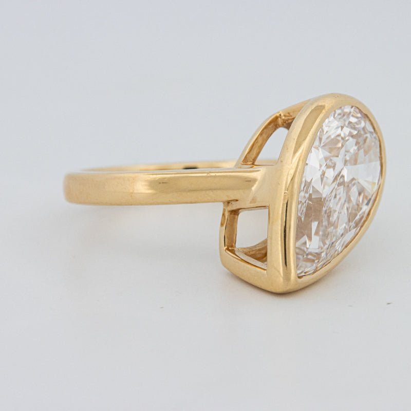 4 CT Bezeled Pear - Shape Ring (LG) - ZIZOV DIAMONDS