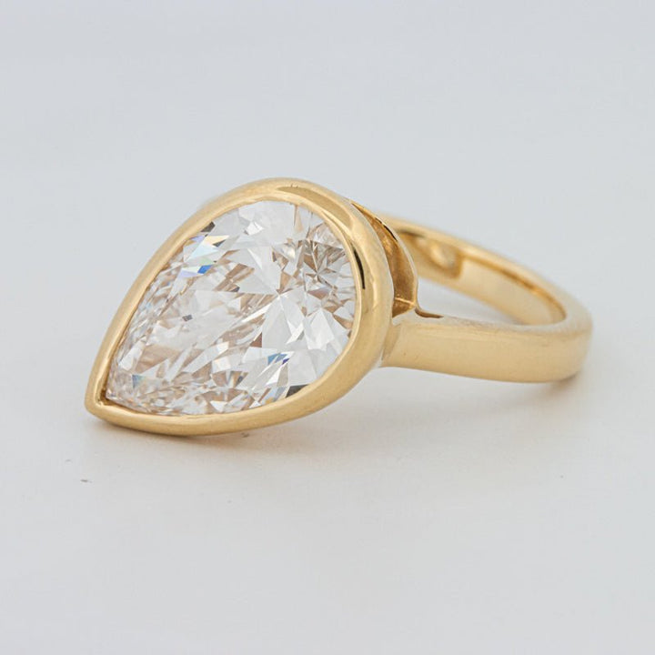 4 CT Bezeled Pear - Shape Ring (LG) - ZIZOV DIAMONDS
