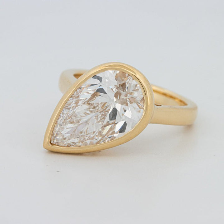 4 CT Bezeled Pear - Shape Ring (LG) - ZIZOV DIAMONDS