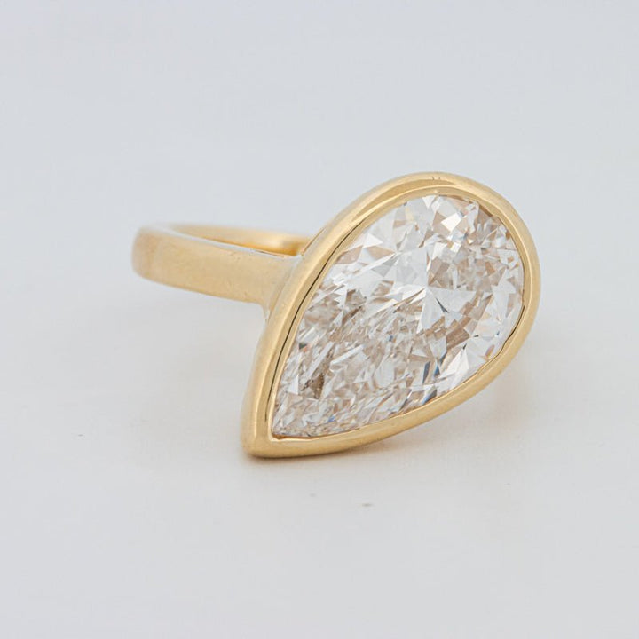 4 CT Bezeled Pear - Shape Ring (LG) - ZIZOV DIAMONDS