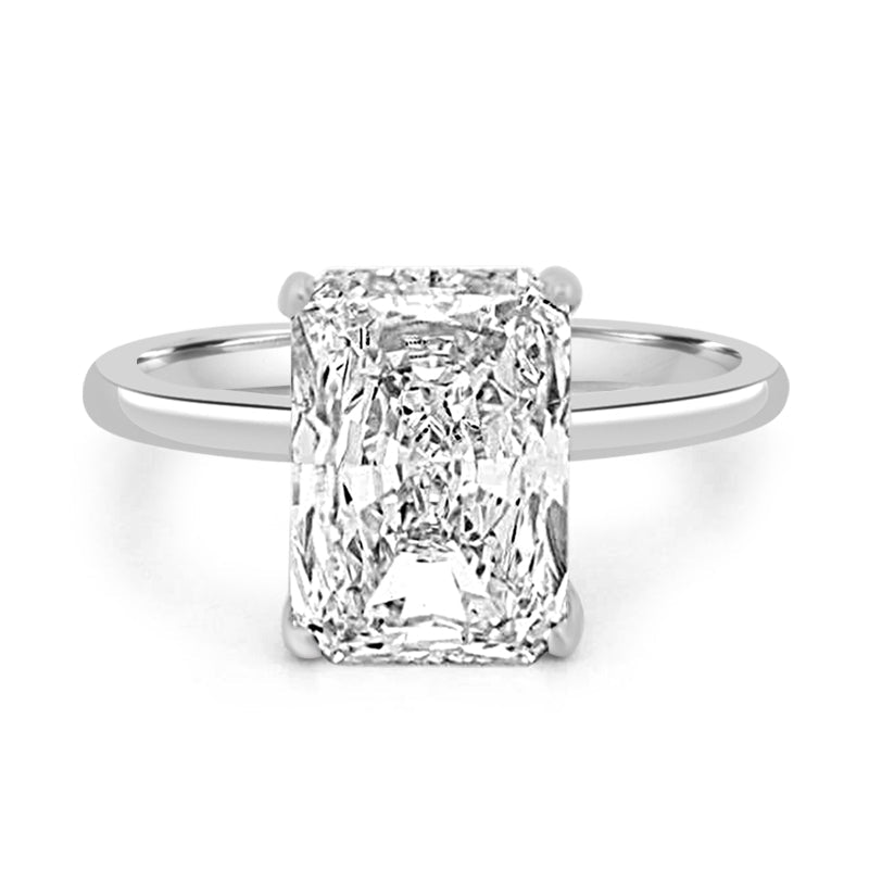 4 CT Classic Radiant Cut Solitaire (LG) - ZIZOV DIAMONDS