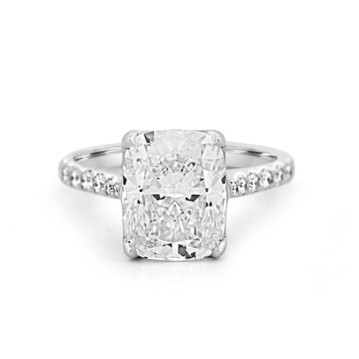4 CT Cushion Pavé Solitaire (LG) - ZIZOV DIAMONDS