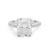 4 CT Cushion Pavé Solitaire (LG) - ZIZOV DIAMONDS