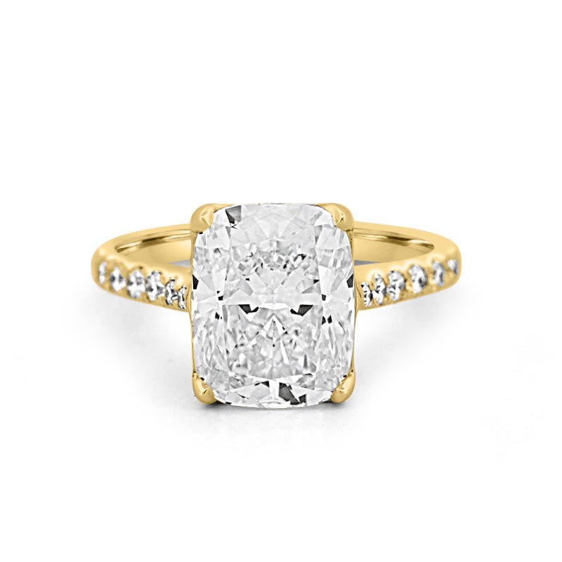 4 CT Cushion Pavé Solitaire (LG) - ZIZOV DIAMONDS