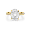 4 CT Oval Cut Under - Halo Pavé Solitaire (LG) - ZIZOV DIAMONDS
