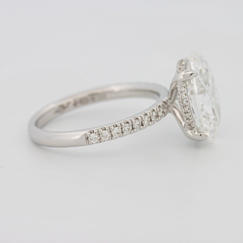 4 CT Oval Cut Under - Halo Pavé Solitaire (LG) - ZIZOV DIAMONDS
