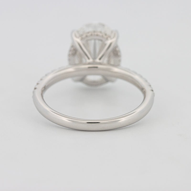 4 CT Oval Cut Under - Halo Pavé Solitaire (LG) - ZIZOV DIAMONDS