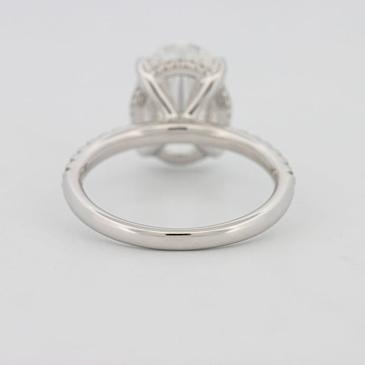 4 CT Oval Cut Under - Halo Pavé Solitaire (LG) - ZIZOV DIAMONDS
