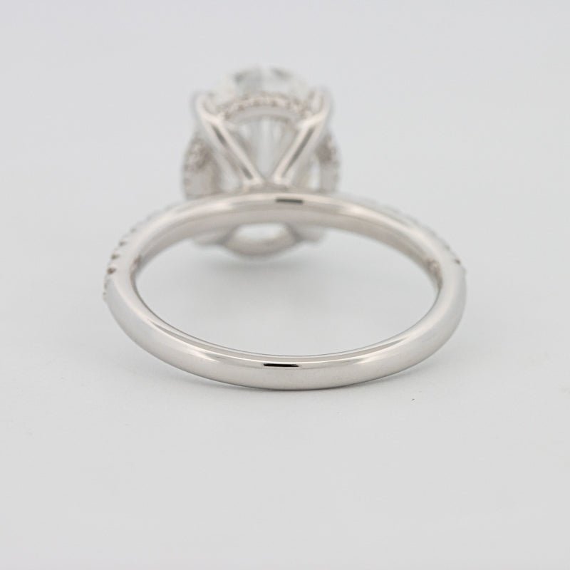 4 CT Oval Cut Under - Halo Pavé Solitaire (LG) - ZIZOV DIAMONDS