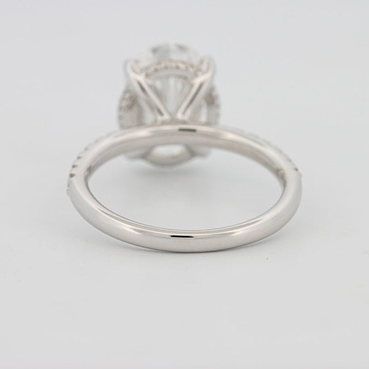 4 CT Oval Cut Under - Halo Pavé Solitaire (LG) - ZIZOV DIAMONDS