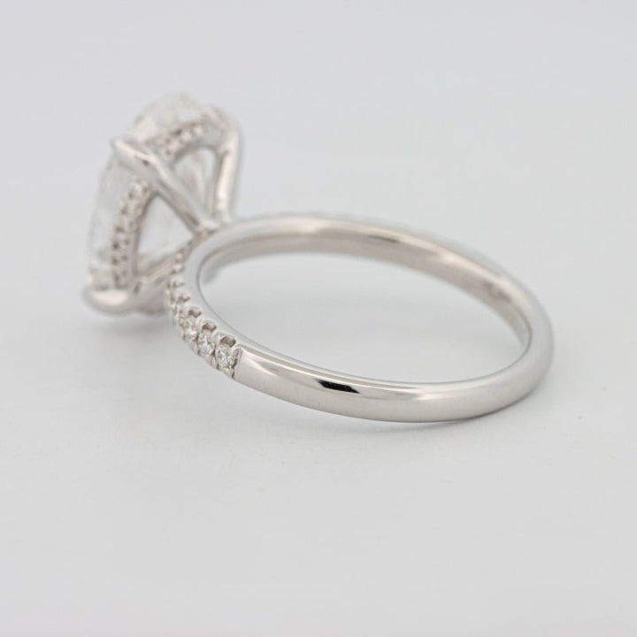 4 CT Oval Cut Under - Halo Pavé Solitaire (LG) - ZIZOV DIAMONDS