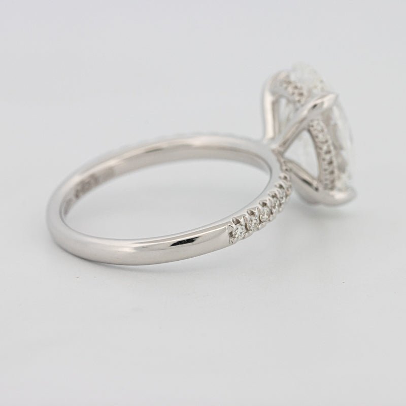 4 CT Oval Cut Under - Halo Pavé Solitaire (LG) - ZIZOV DIAMONDS