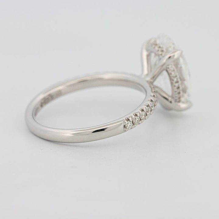 4 CT Oval Cut Under - Halo Pavé Solitaire (LG) - ZIZOV DIAMONDS