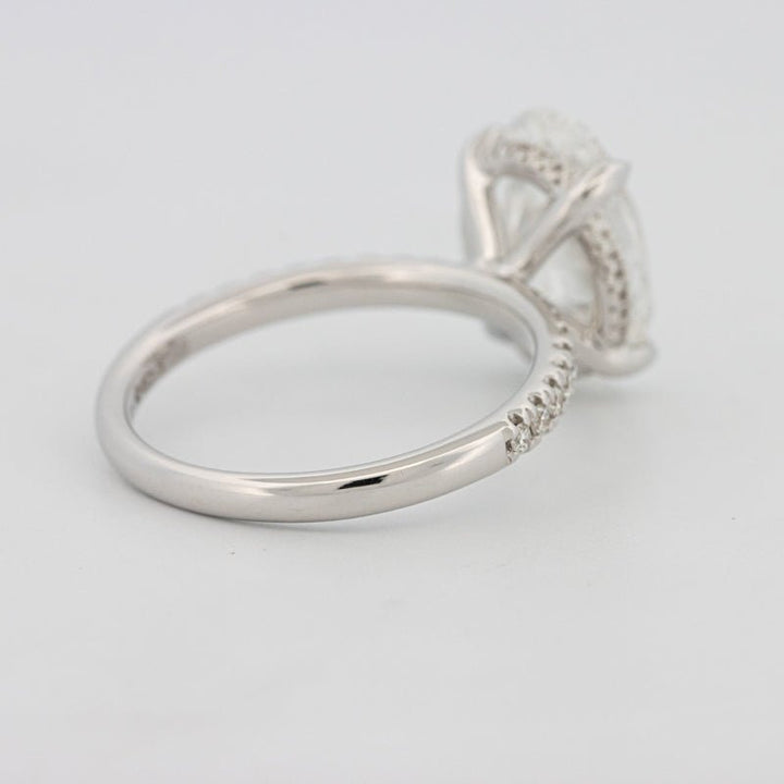 4 CT Oval Cut Under - Halo Pavé Solitaire (LG) - ZIZOV DIAMONDS