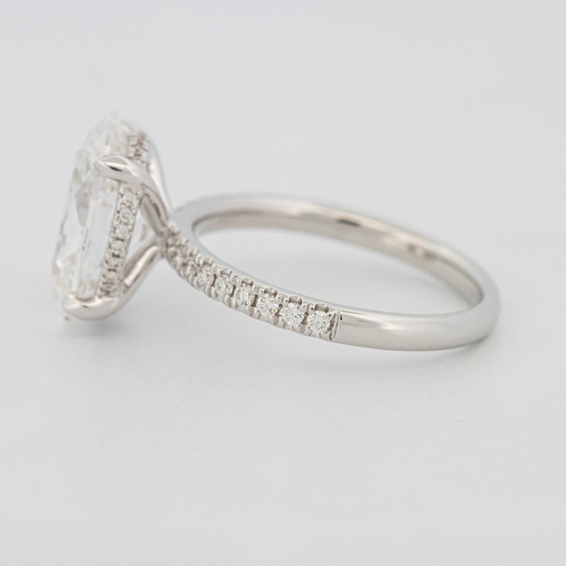 4 CT Oval Cut Under - Halo Pavé Solitaire (LG) - ZIZOV DIAMONDS
