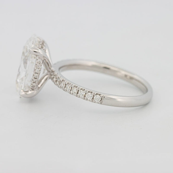 4 CT Oval Cut Under - Halo Pavé Solitaire (LG) - ZIZOV DIAMONDS