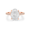 4 CT Oval Cut Under - Halo Pavé Solitaire (LG) - ZIZOV DIAMONDS