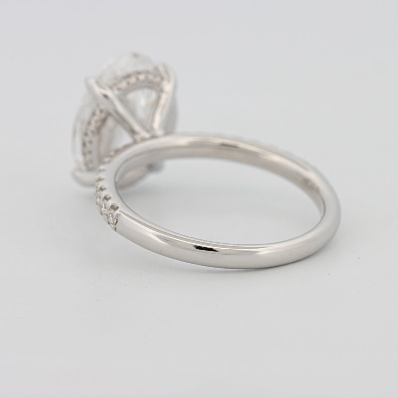 4 CT Oval Cut Under - Halo Pavé Solitaire (LG) - ZIZOV DIAMONDS